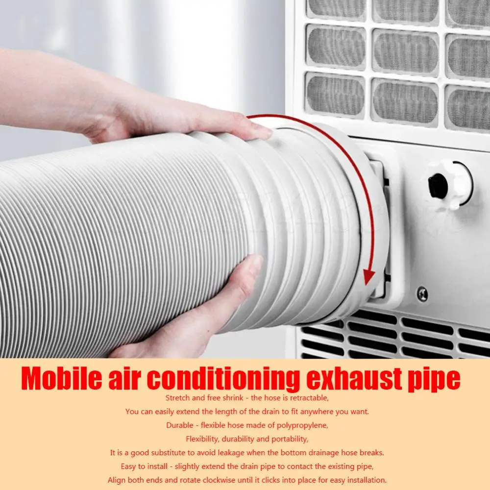 Universal Duct Extension Pipe Telescopic Vent Hose Fittings Duct Outlet Ventilation Pipe Accessories for Mobile Air Conditioning