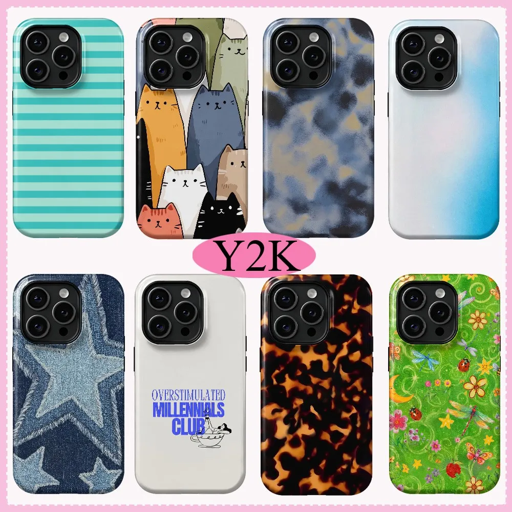 Denim Star Patchwork Phone Case for Samsung Galaxy S20 S22 S23 S24 S25 S26 FE Plus Ultra 4G 5G Luxury Double-layer Cover