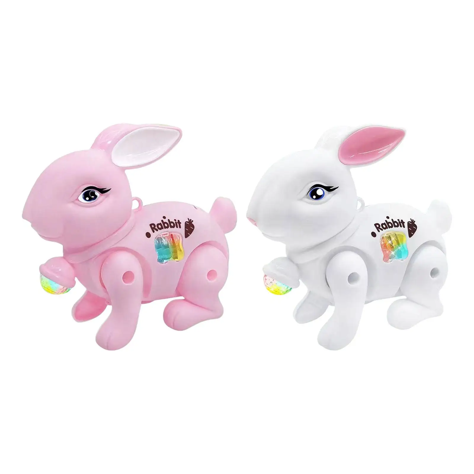 Electric Pet Toy Musical Learning Toy Movements Electric Walking Rabbit Toy for Chasing Preschool Early Education Gift Crawling