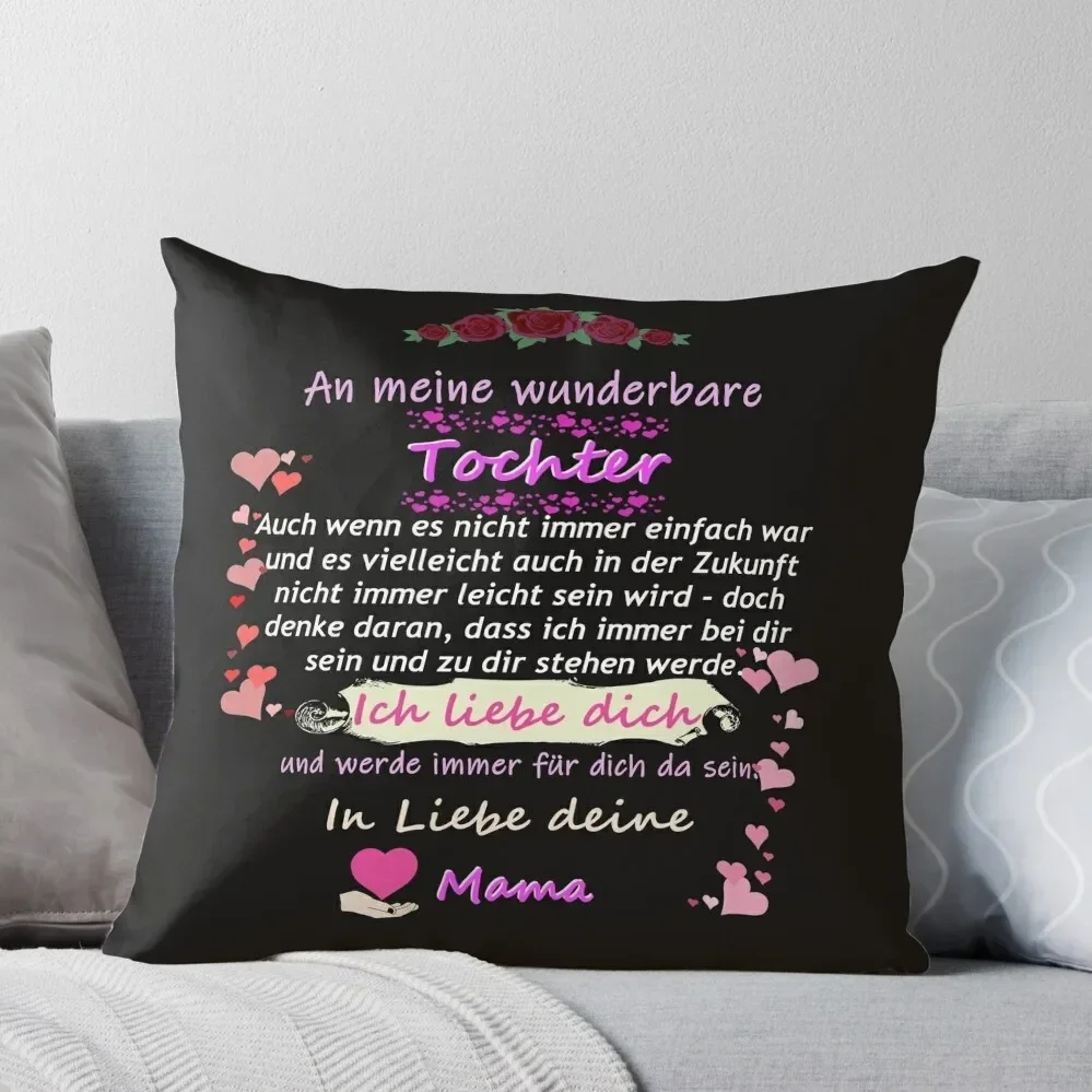 Wonderful daughter-mother saying Throw Pillow Pillows Aesthetic Cushions Cover Bed pillowcases pillow pillowcase Pillow