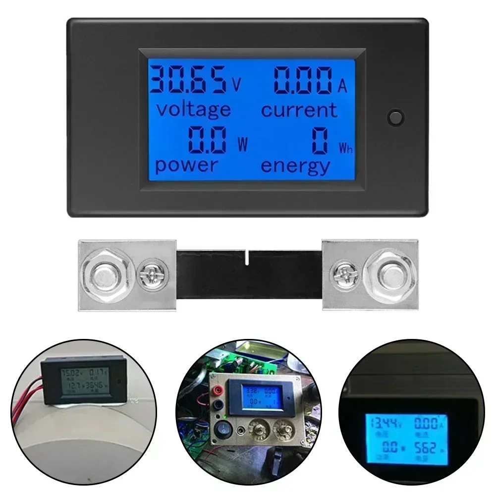 Battery Monitor Device 100A Voltage Gauge 4 In 1 Measurement Backlight For Low Light Comprehensive Power Monitoring