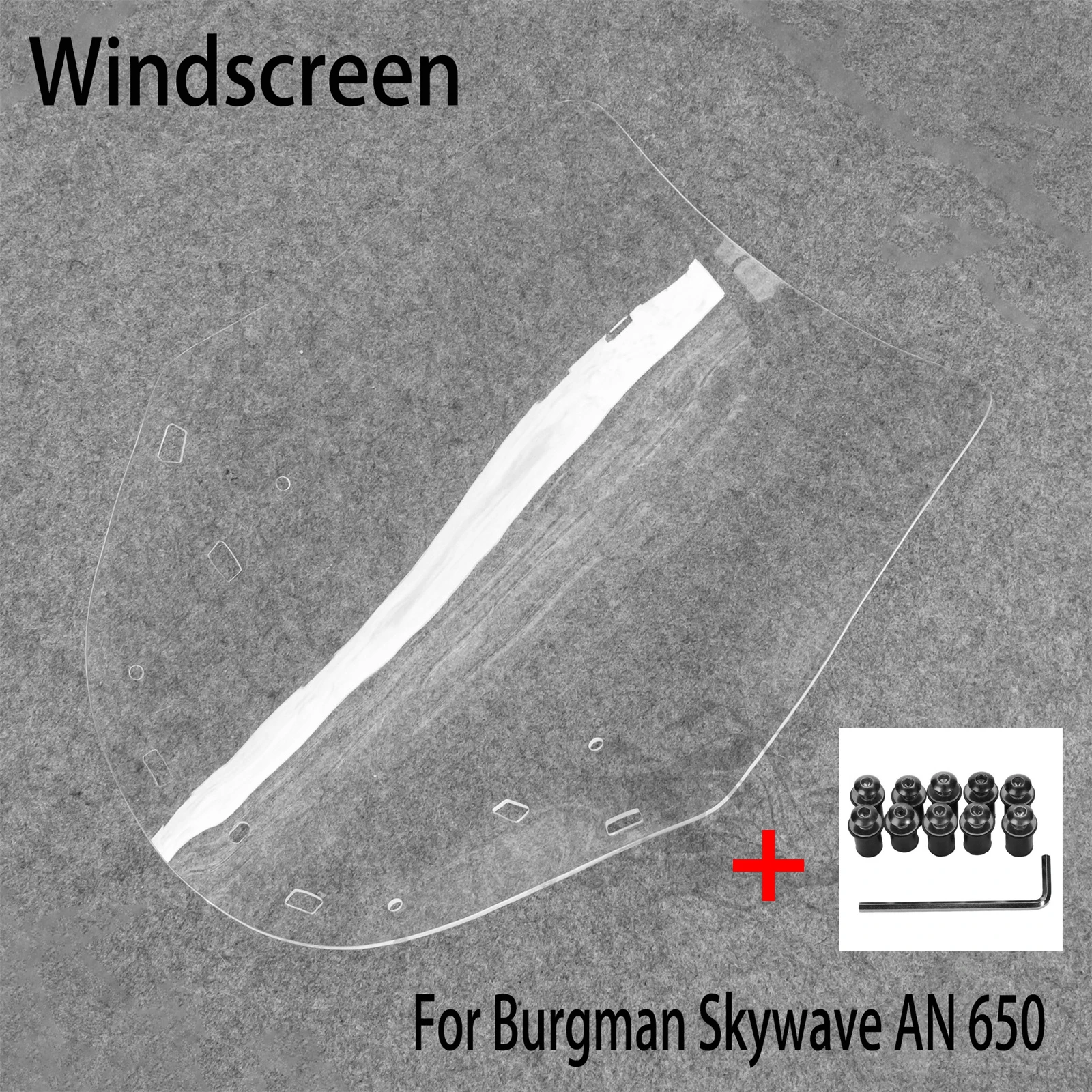 

Fit for 2002 - 2012 Suzuki Skywave Burgman AN650 Windscreen Clear 62cm Windshield Motorcycle Accessories AN 650 Deflector 03 04