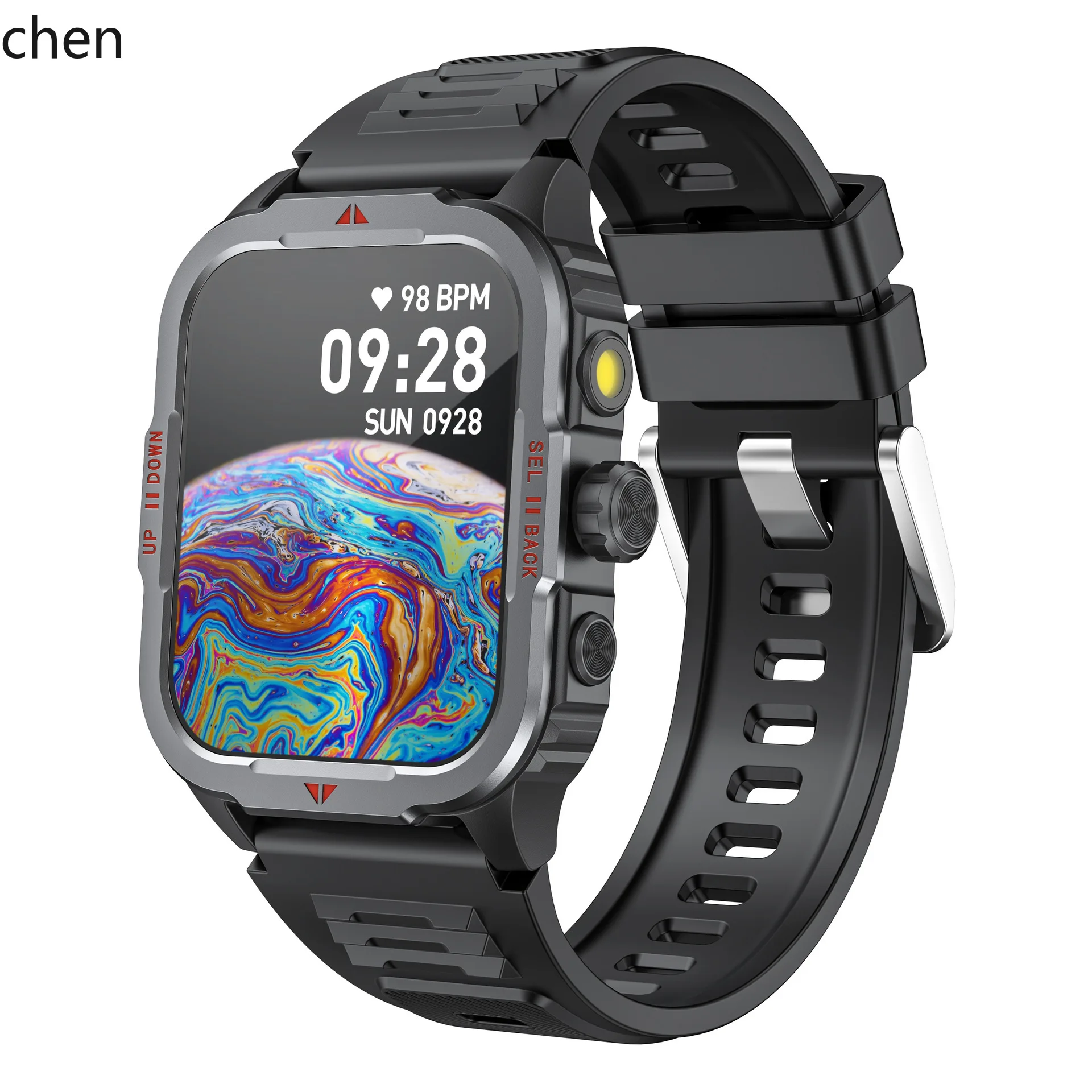Zml smartwatch: bluetooth calling, heart rate & blood pressure monitoring,  outdoor rugged design, health & fitness tracker