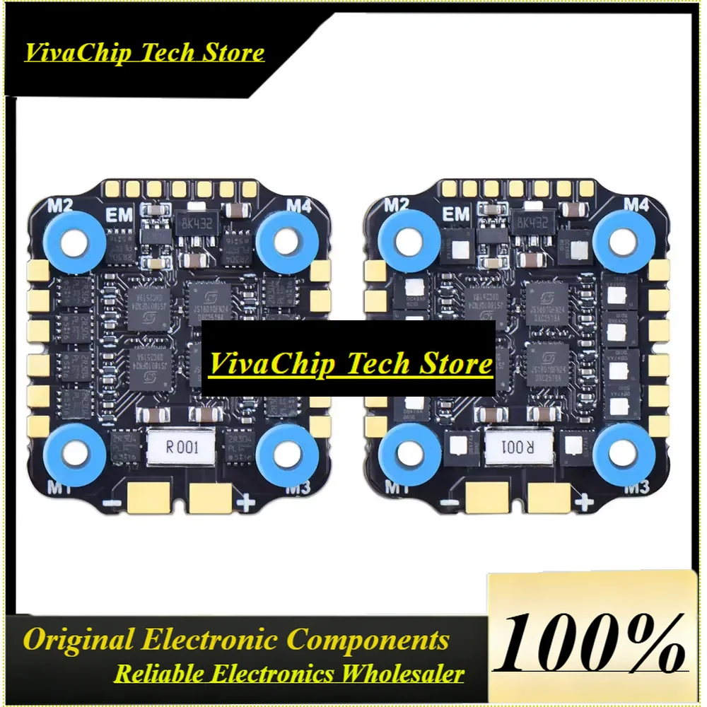 VivaSJHEMCU EM 45A/ 50A 4 In 1 Brushless ESC 2-6S Lipo 20x20mm M4 Efficient For RC FPV Racing Freestyle Drone