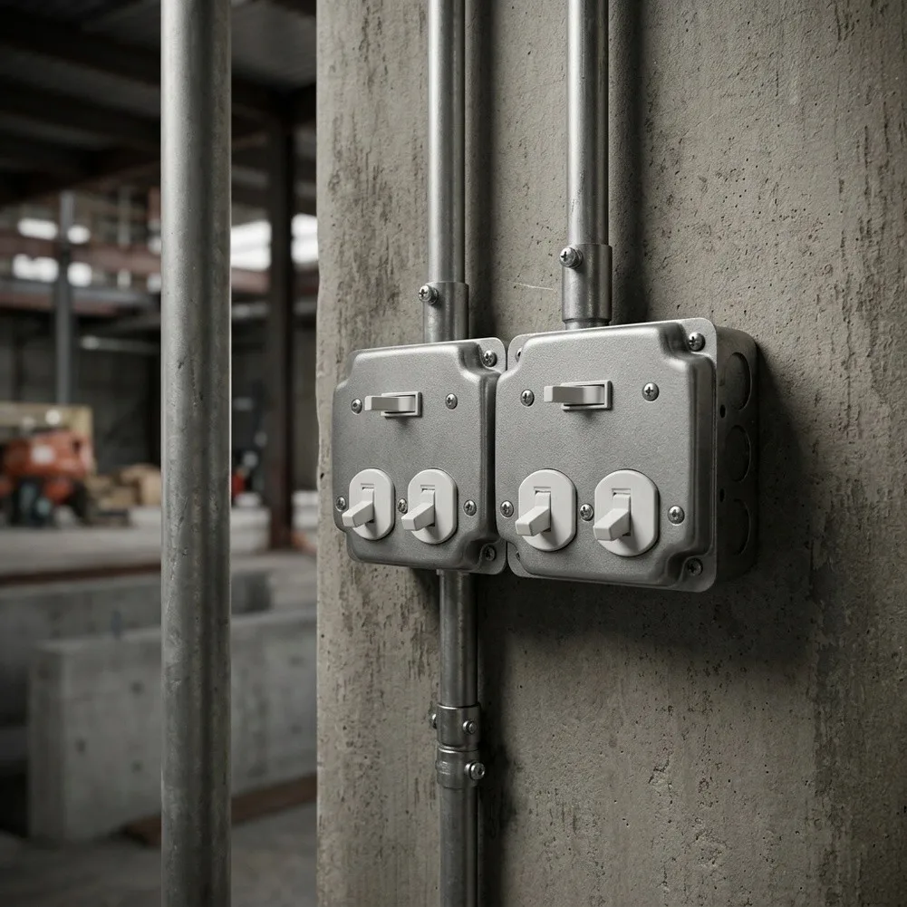 For American Standard Systems Square Electrical Box For Electrical Installations Galvanized Iron Dual Junction Box