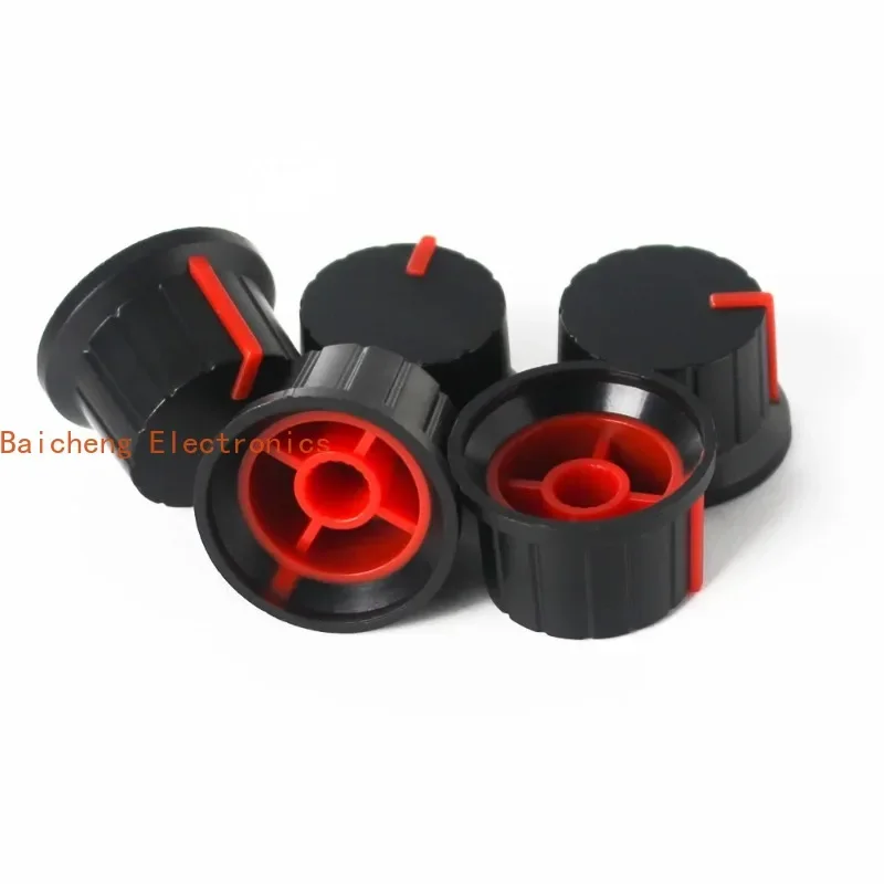 10PCS 24*15mm Potentiometer Knopf Kappe Blume-achse Lautstärkeregler rot für Encoder