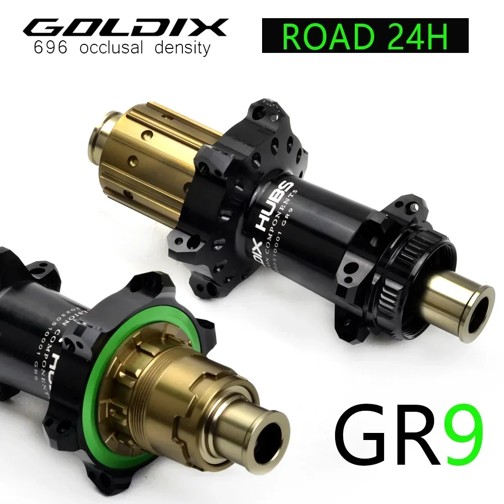 GOLDIX GR9 690 Road Bicycle Noisy Hub Center Lock Disc Brake Straight Pull 24H bicycle Hub for SHIMANO SRAM Transmission System