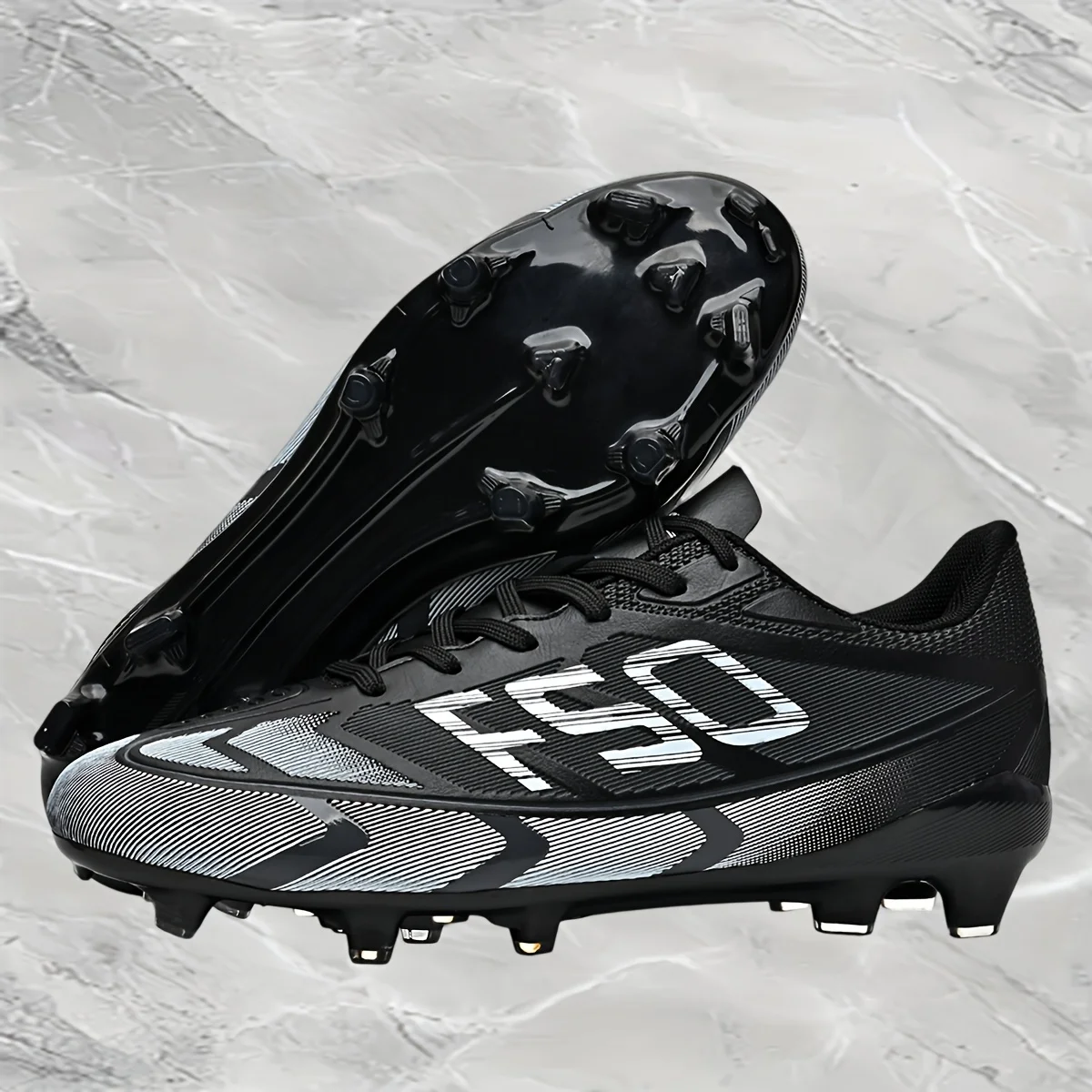 Adult AG FG Football Shoes, Quick-dry Breathable Upper, High Traction Studs, Great for Competitive Matches & Team Training
