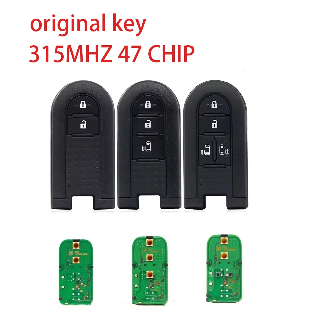 original car key 315MHz 47chip  For Toyota Daihatsu Smart Remote Proximity Key Terios LA600S Passo tanto custom Roomy