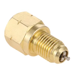 1Pc R1234YF Tubo Per R134a Pompa A Vuoto Adattatore di Montaggio W/Valvole Core 1/2 ACME-LH X 1/4 SAE MASCHIO aria condizionata Installazione