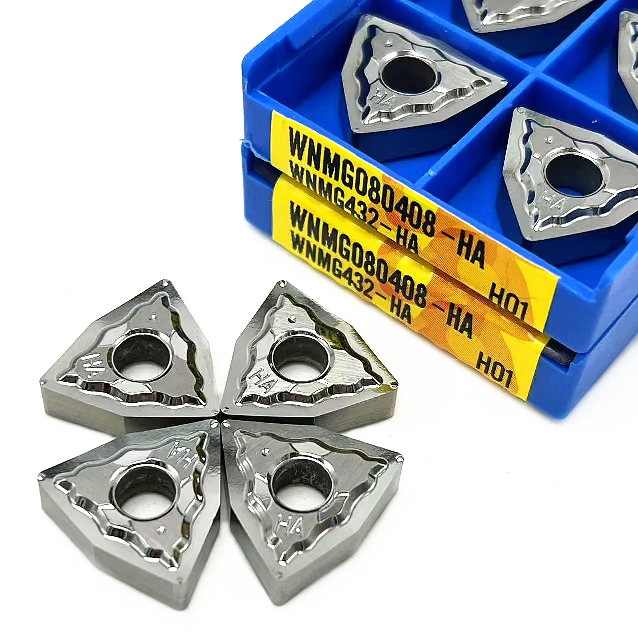 10ชิ้น WNMG080402ฮ่า H01 WNMG080408ฮ่า H01เครื่องตัดอลูมิเนียมภายนอกเครื่องมือกลึงคาร์ไบด์แทรก WNMG080404ฮ่า H01 mesin bubut CNC เครื่องมือ