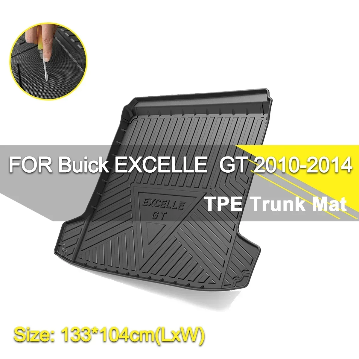 

Car Rear Trunk Cover Mat Waterproof Non-Slip Rubber TPE Cargo Liner Accessories For Buick EXCELLE GT Sedan 2010-2014