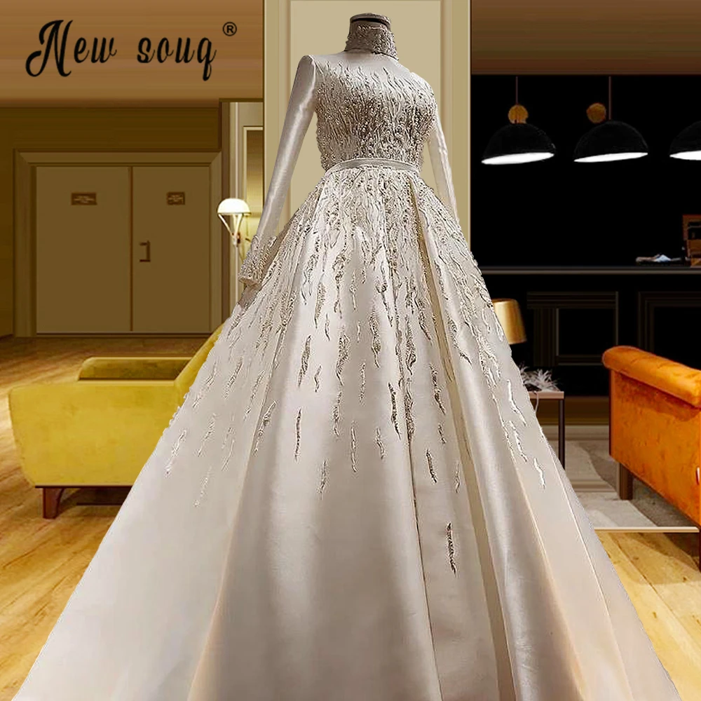 Unique Design Beaded See Through Formal Prom Dress One Shoulder Lace Crystals Wedding Evening Night Gowns Arabic Vestido De Novi