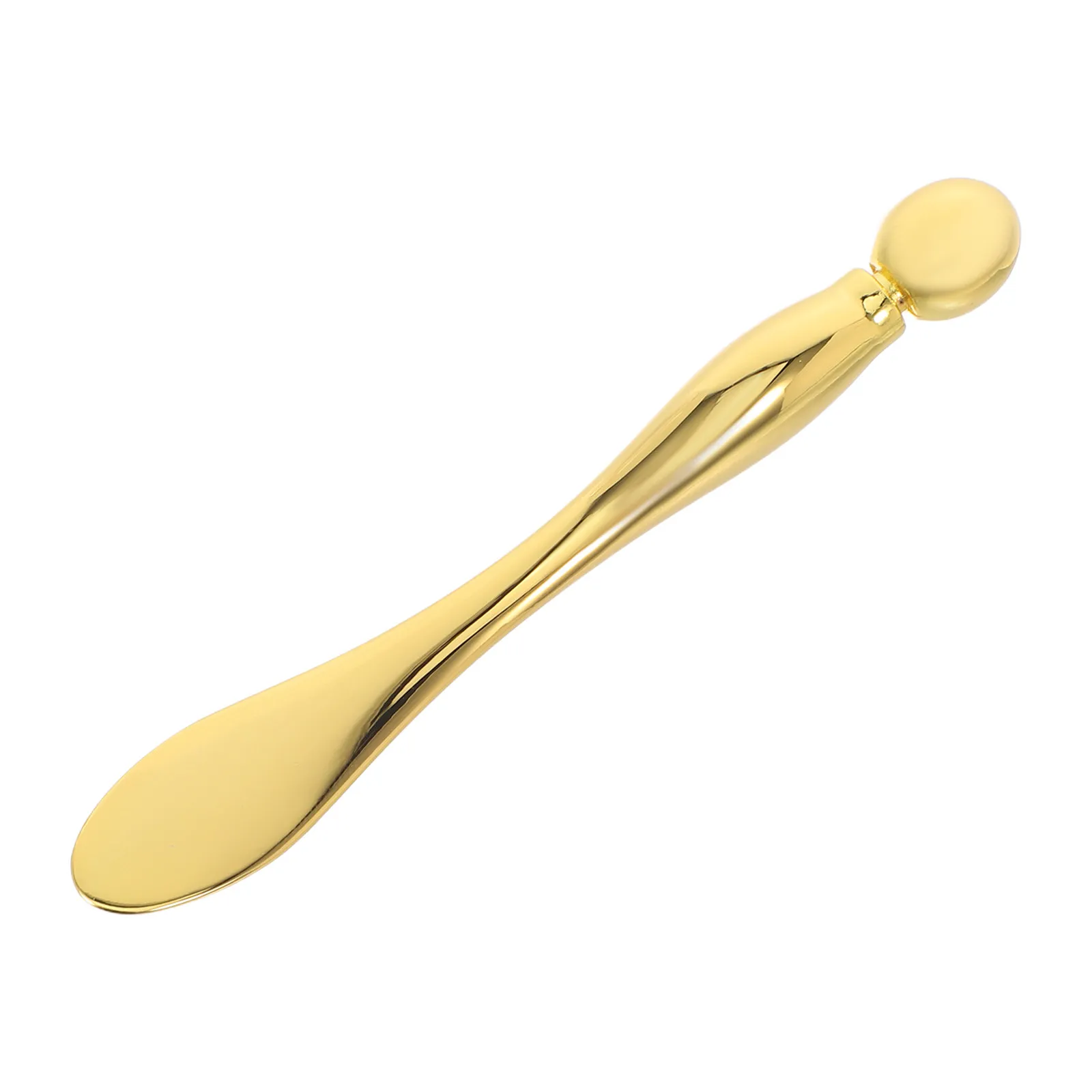 

1 шт. массажер для глаз из цинкового сплава с ложкообразным концом, мини-шпатель для макияжа, косметический инструмент для ухода за глазами, уменьшения морщин и нанесения крема