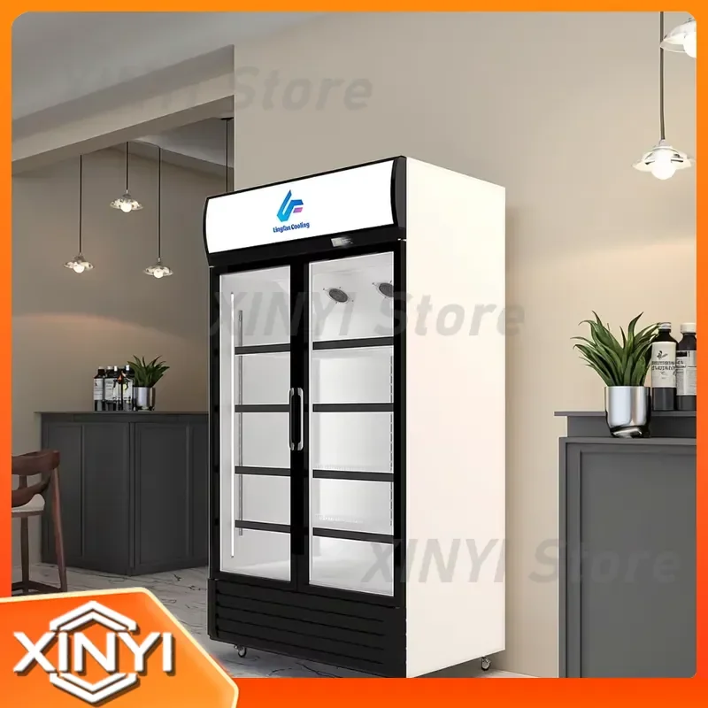 Global Distribution Single Temperature Light Emitting Diode Light Beverage Cooler Vertical Vertical Beverage Freezer