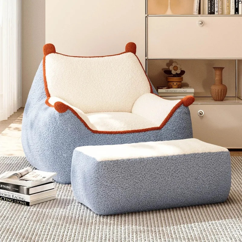 Lazy Sofa Single Sofa Bean Bag Nordic Chinchilla Can Lie Down and Sleep Bedroom Backrest Balcony Leisure Recliner Nest