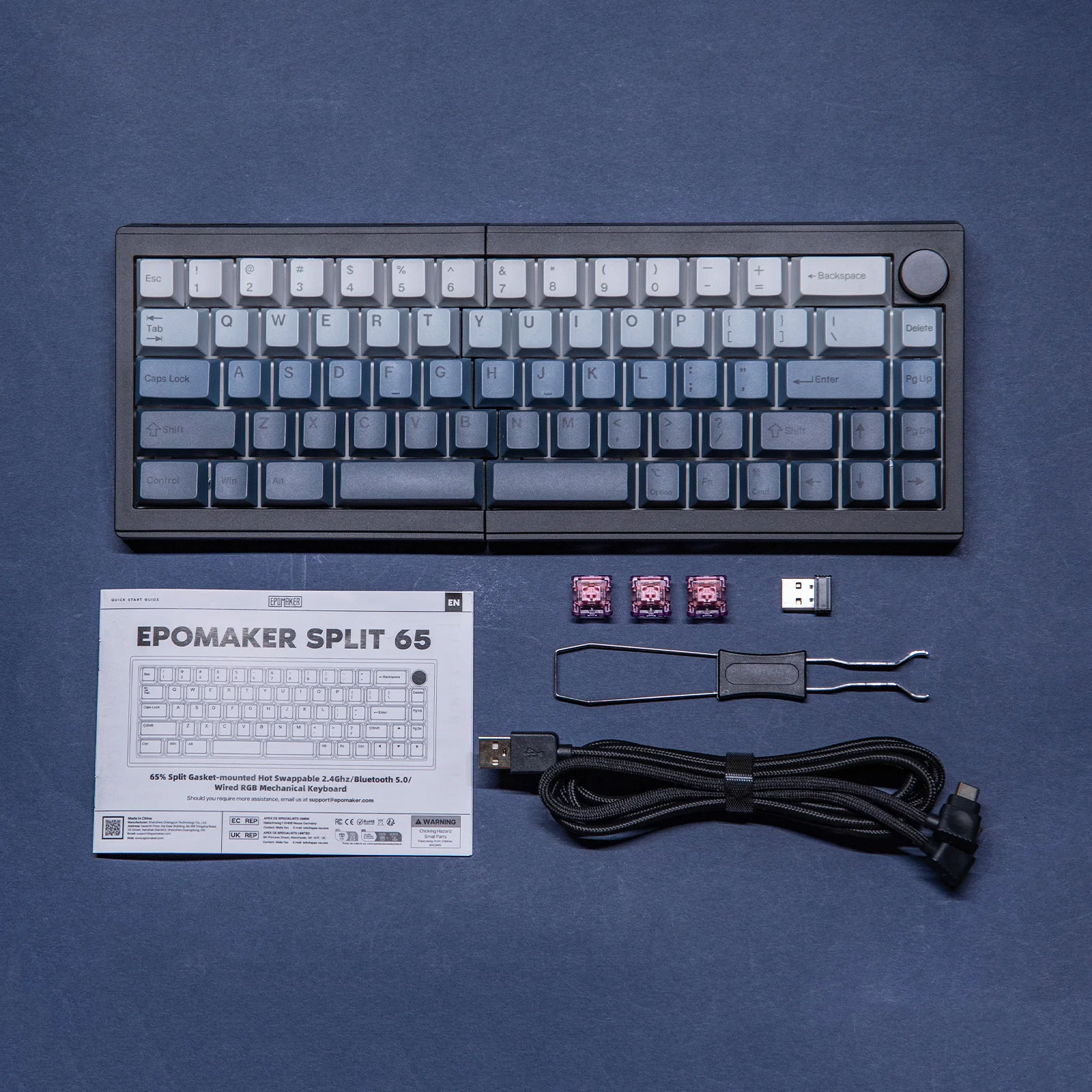 EPOMAKER Split65 60% Mechanical Keyboard 2.4GHz Wireless RGB