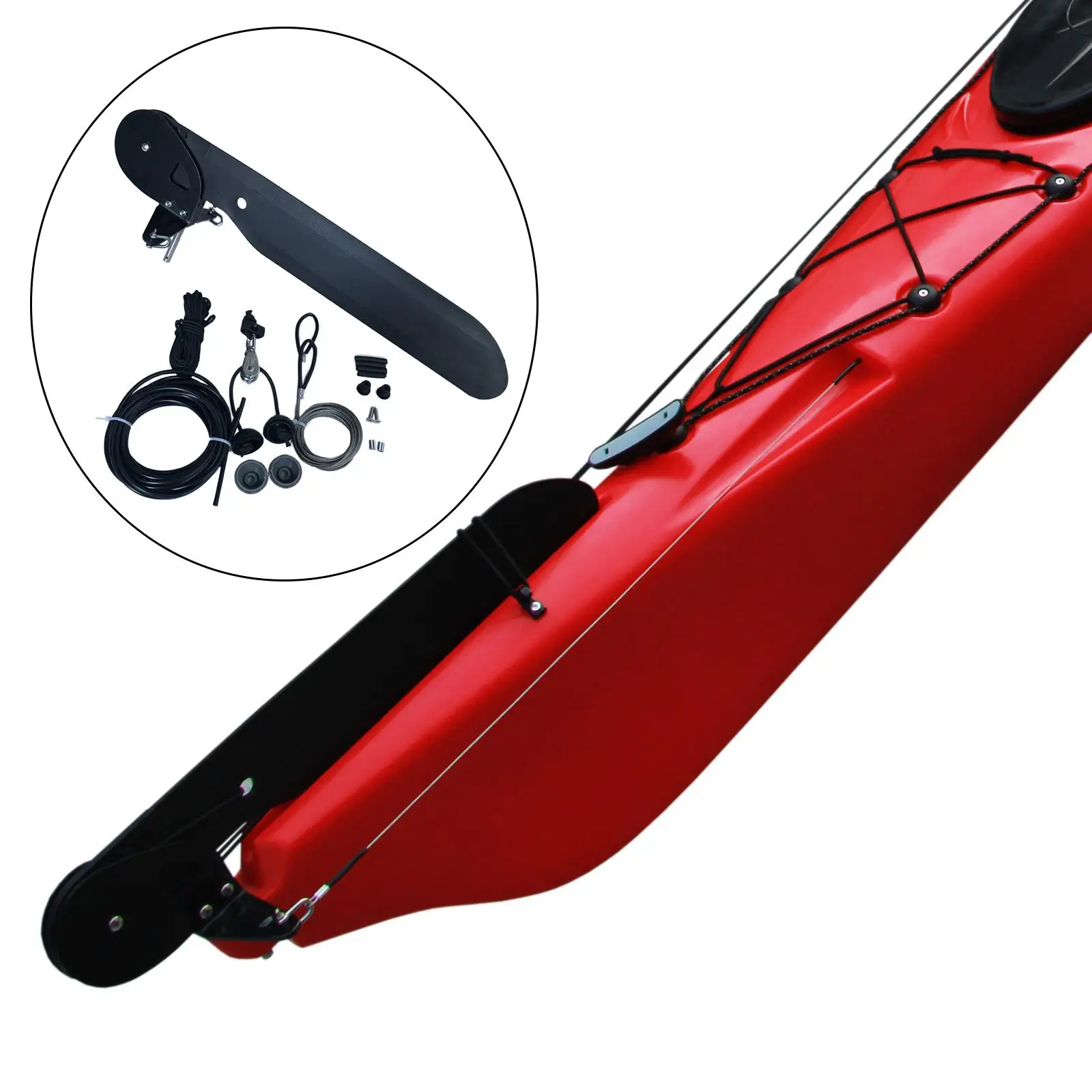 Premium Kayak Rudder Control System for Canoe Rear Tail - Enhanced Steering Experience