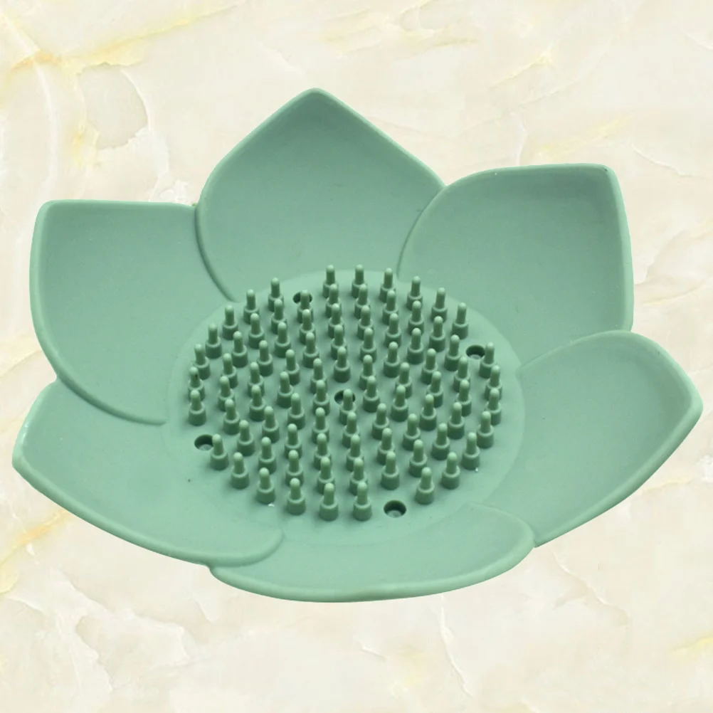 

Soap Tray Dish Bathroom Sink for Toiletries Holder Accessories Green Hand Storage