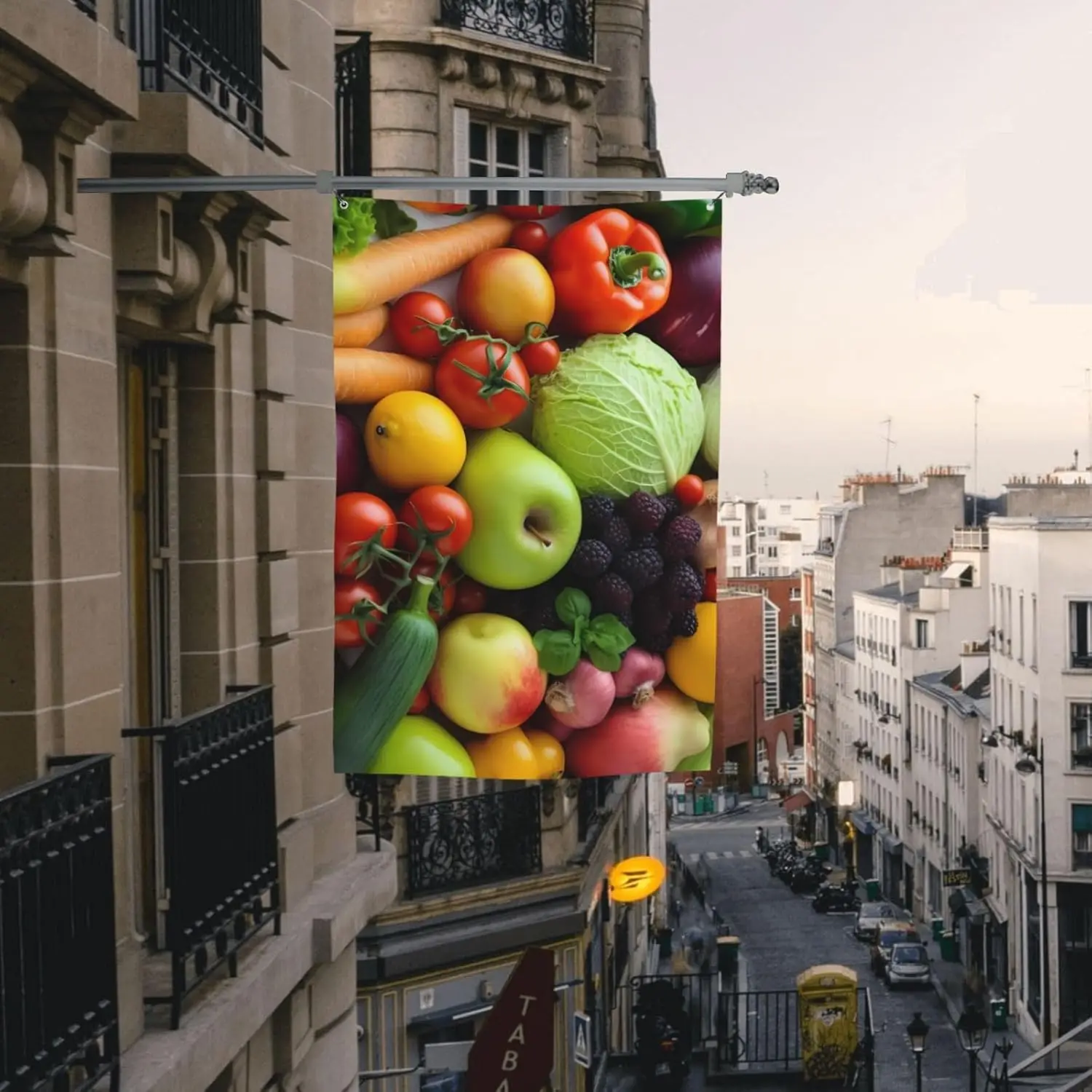 Flagicts 100% Polyester Fresh Fruits and Vegetables Flag