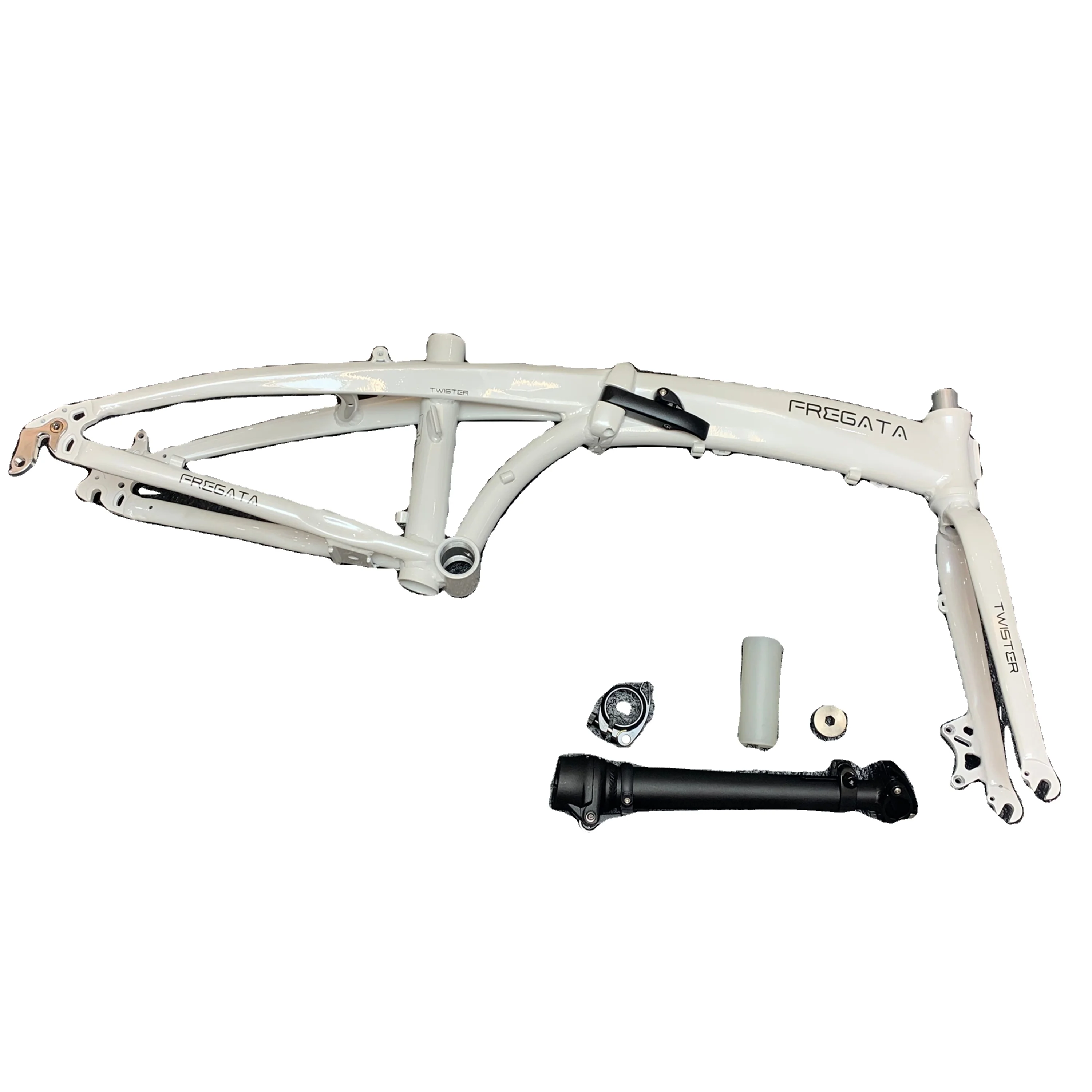 

Folding Bicycle Frame 6061 Aluminum Alloy Bicycle Frame Light P-Frame Disc Brakes 406/451 Wheel Pairs 20 Inches 100/135