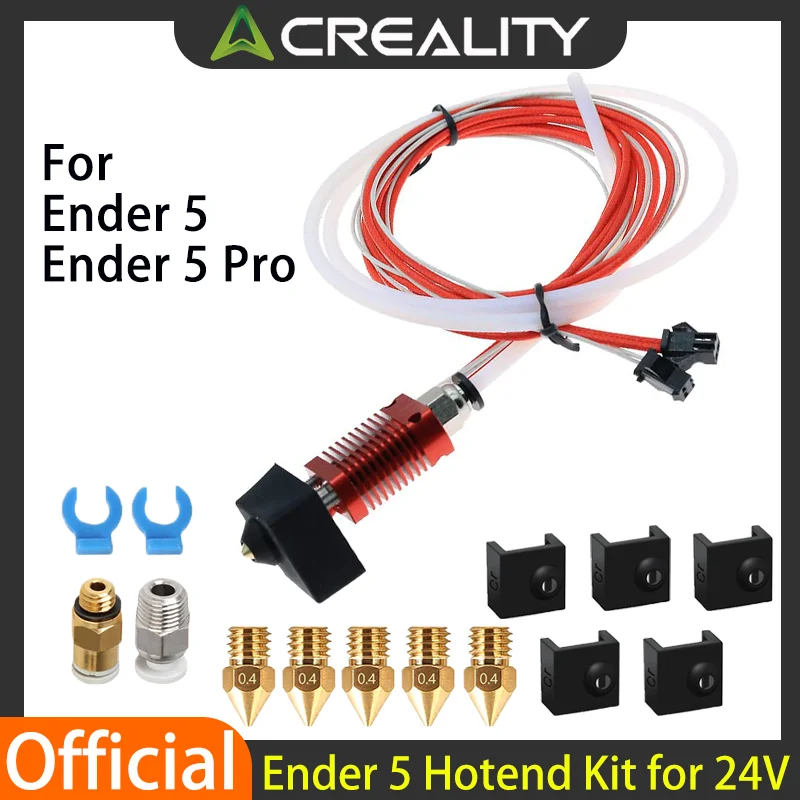 

Creality Original Ender 5 Hotend Kit for 24V Ender 5 Full Hotend Kit with Silicone Cover Aluminum Heat Block Assembled