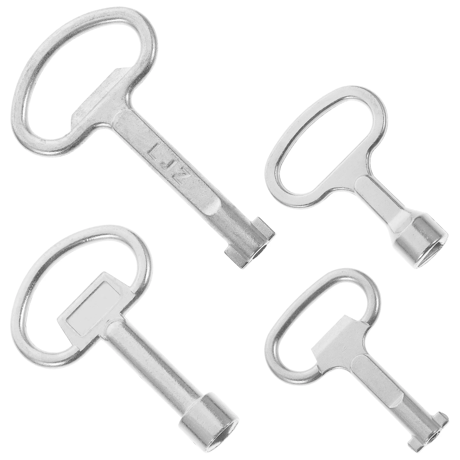 4pcs Zinc Alloy Compact Multi-functional Utility Kit Plumber Key Triangle Spanner Hand Tools Practical Daily