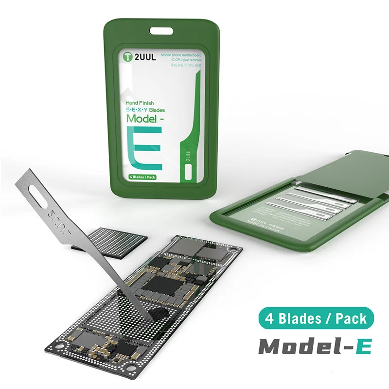 2UUL Multifunctional S·E·X·Y Hand Finished Blade Set 4PCS Mobile Phone Motherboard IC CPU Chip Glue Removal Repair Tool