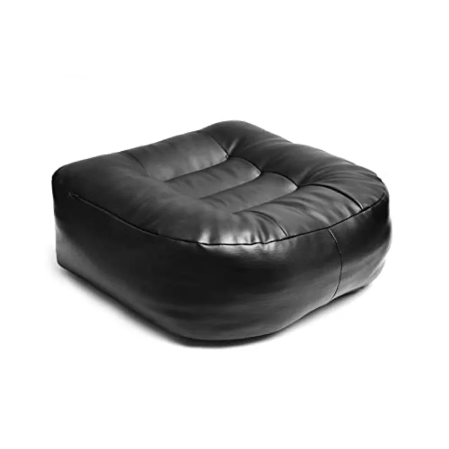 

Super Thicken Leather Car Seat Cushion for Adults - Portable Angle Lift Seat Pad with Breathable Cover Handle and Buckle - Idea