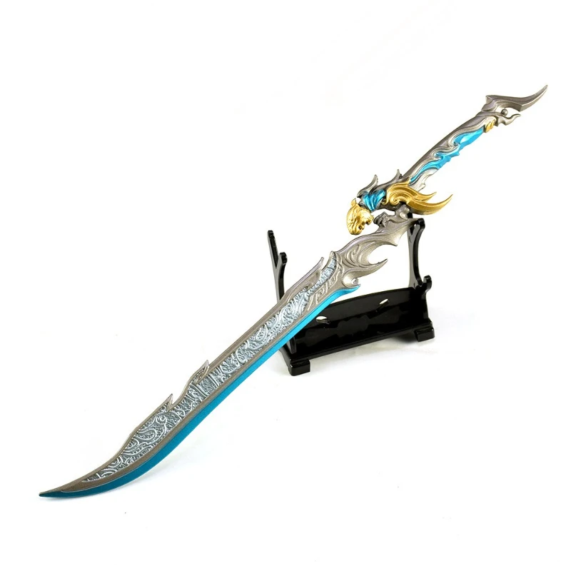 30cm/11.81in Naraka: Bladepoint Game Peripherals Exiled Star God's Knife Weapon Models Samurai Sword Metal Crafts Boy Toys Gifts