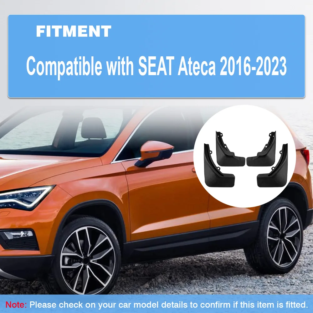 

4pcs Car Front Rear Mud Flaps kit Fender Splash Mudguards Accessories For SEAT Ateca 2016 2017 2018 2019 2020 2021 2022 2023