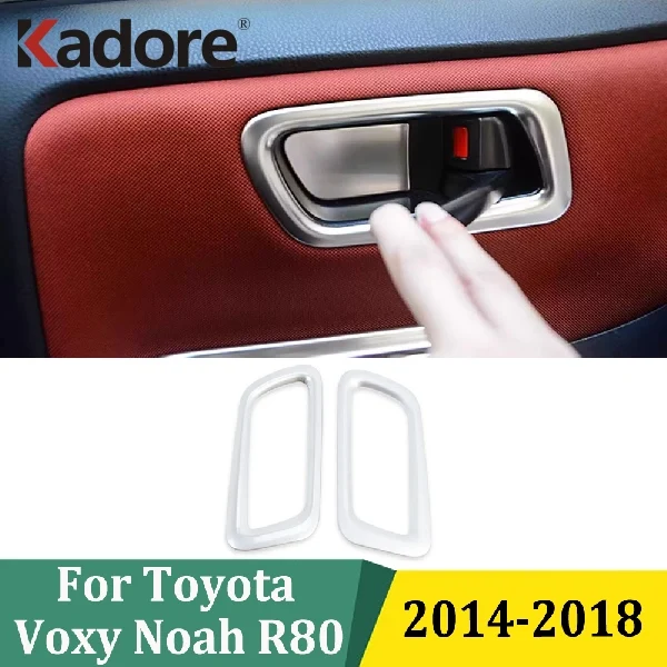 

For Toyota Voxy Noah R80 2014 2015 2016 2017 2018 Interior Front Door Handle Cover Trim Door Stickers Decoration Car Accessories
