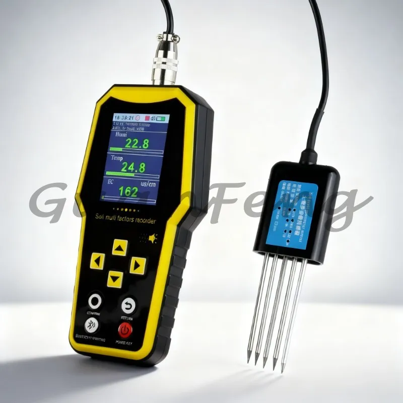 7‑in‑1 Portable Soil Moisture Sensor Tester, Soil Detector for PH, Temperature, Humidity & Salt Content Measurement