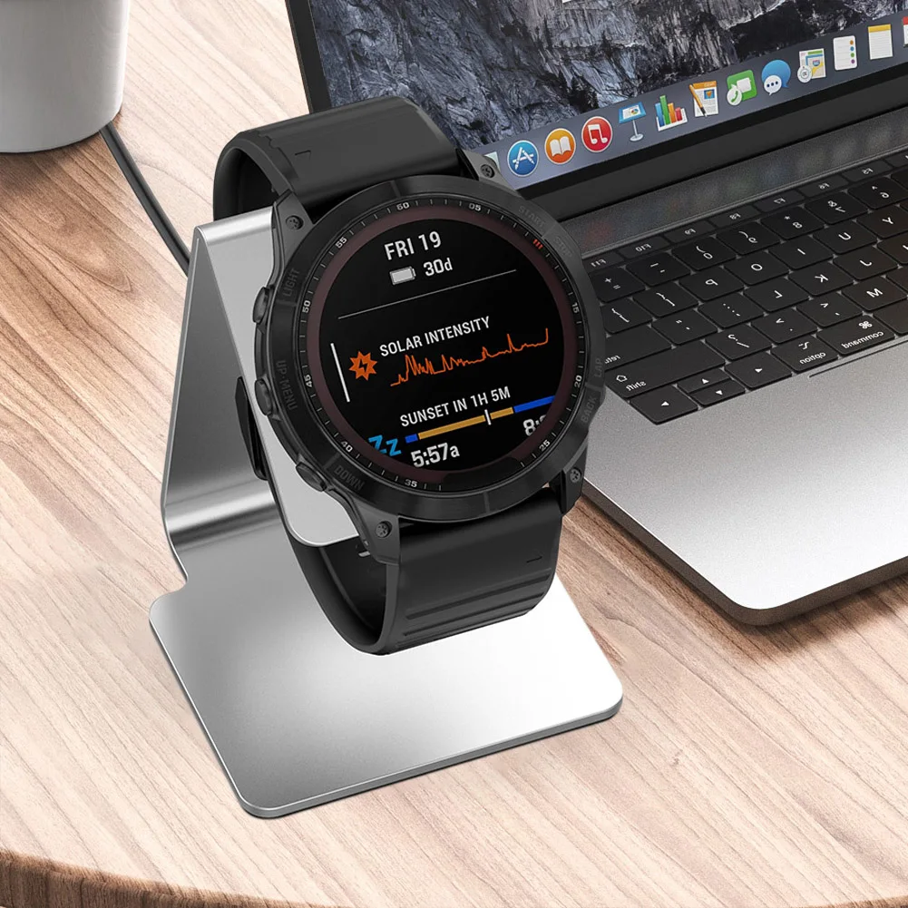 

Metal Stand Charger Dock Station Charging Holder For Garmin Fenix 7S/7X/6X/6S Charging Cradle Stand For Garmin Forerunner 965