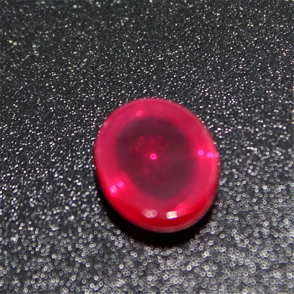 Star Ruby Oval Cabochon Smooth Polished Surface Egg Shape Blood-red Star Ruby Cabochon Flat Back Multiple Sizes to Choose C07M