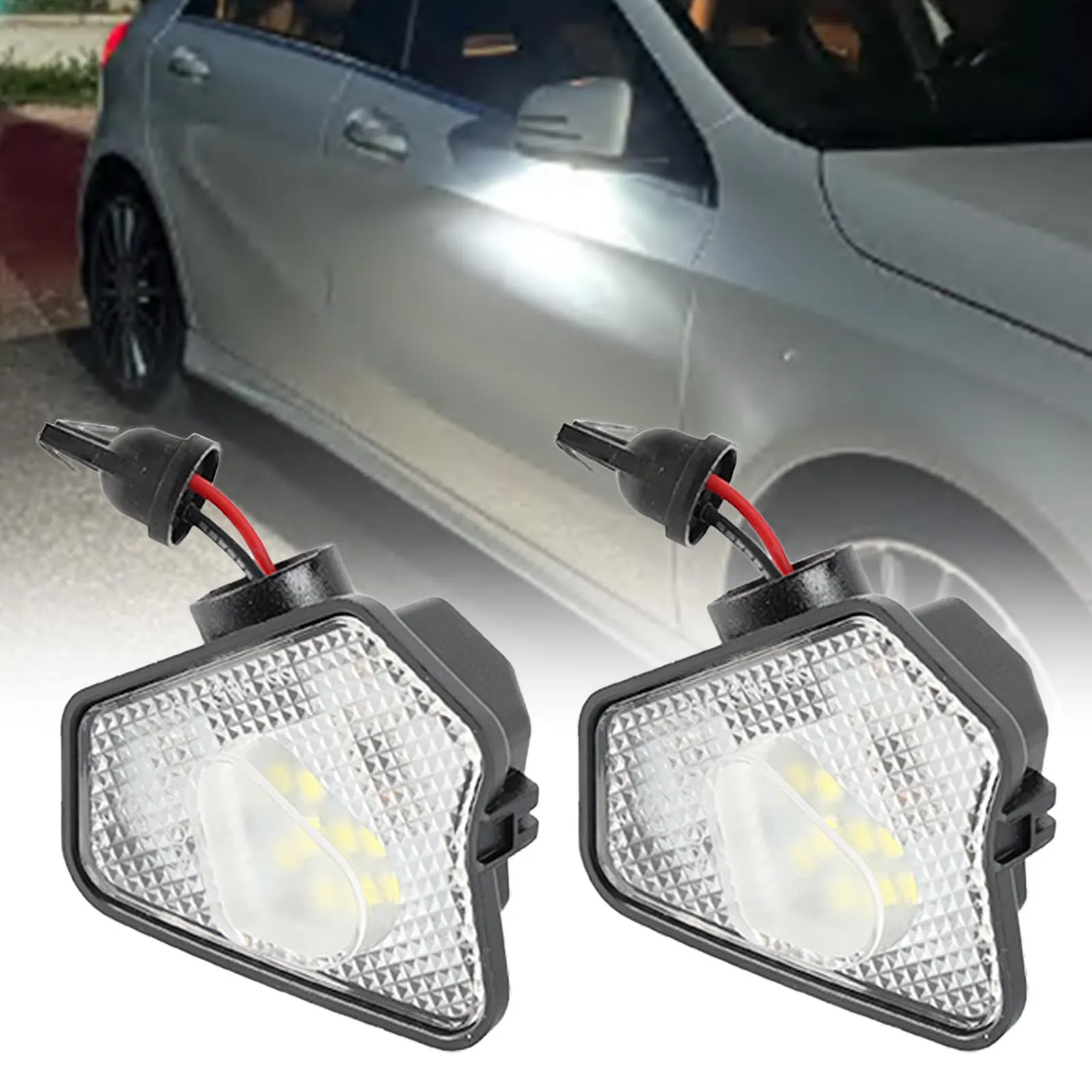

2X LED Side Mirror Puddle Light For Mercedes GLK Class X204 X253 2009-2015 2013 6000K Tuning