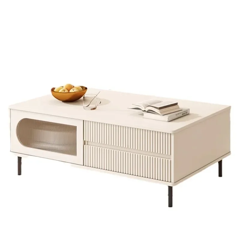 Coffee Table Modern Light Luxury Small for Living Room for Small Apartment Sturdy Construction, Living Room Center Table