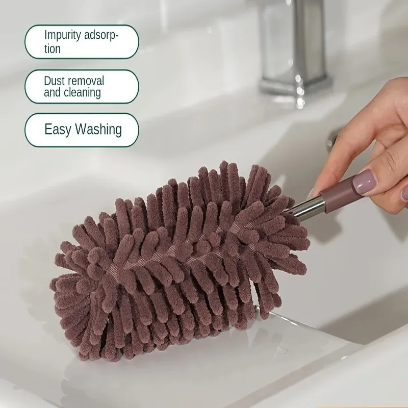 1pc Car Dusting Brushes, Retractable and Bendable Microfiber Dusting Tools for Home and Car Interior Cleaning