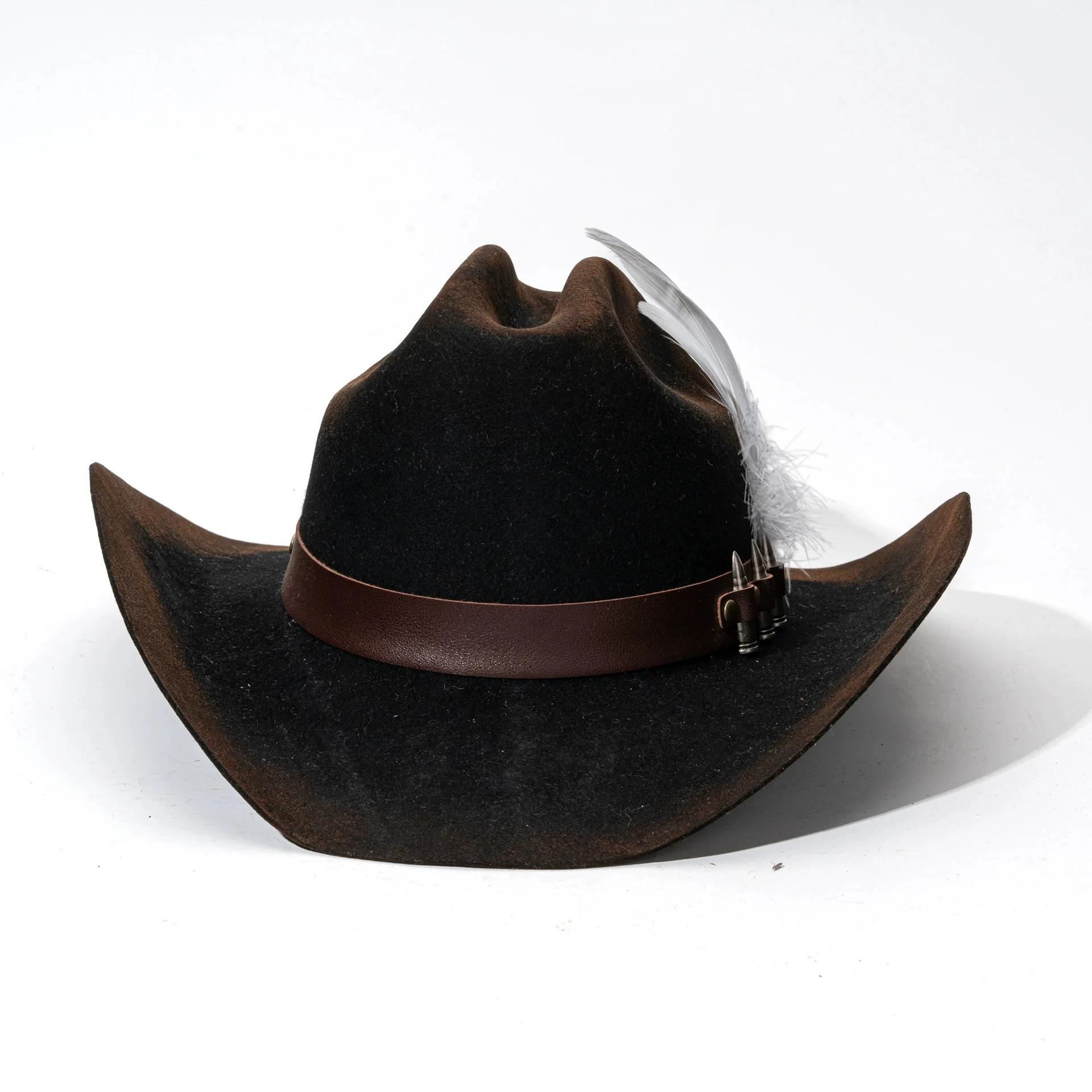 Retro Feather Fashion Original Playing Card Jazz Hat, Handcrafted High-Quality Wool Cowboy Hat, Sun-Protective Jazz Hat