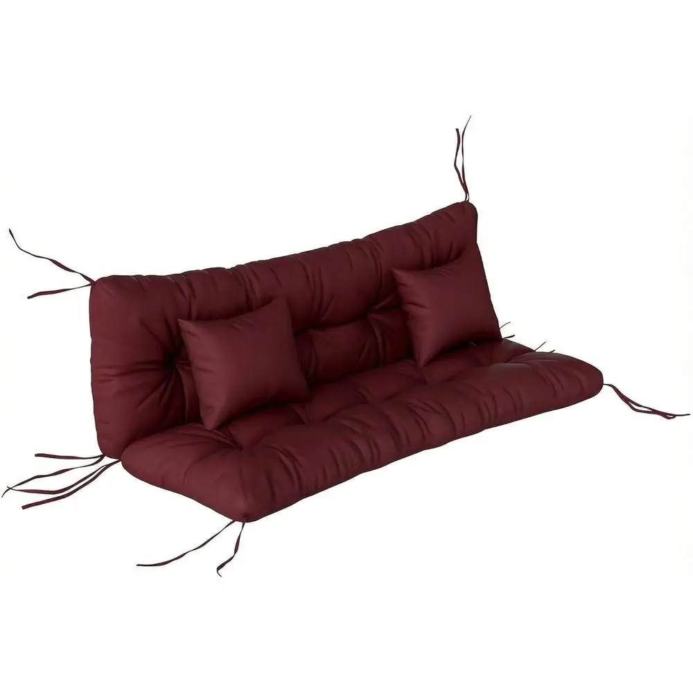 

Комплект из 4 предметов: подушки для сиденья на качелях (для использования в помещении/на улице) с подушкой для спинки и 2 подушками для головы, цвет винно-красный