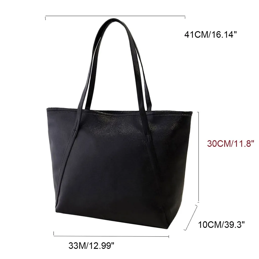 Simple Solid Color Tote Bag Purse Small Handbag Women\'s Large Capacity Shoulder Bags Female Casual Travel Beach Shopping Bag