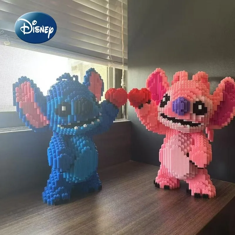 ديزني غرزة الجديدة للأطفال بناء الالعاب العملاقة لغز الربط بناء الالعاب العملاقة ثلاثية الأبعاد المألوف الكرتون حلية لعبة هدية