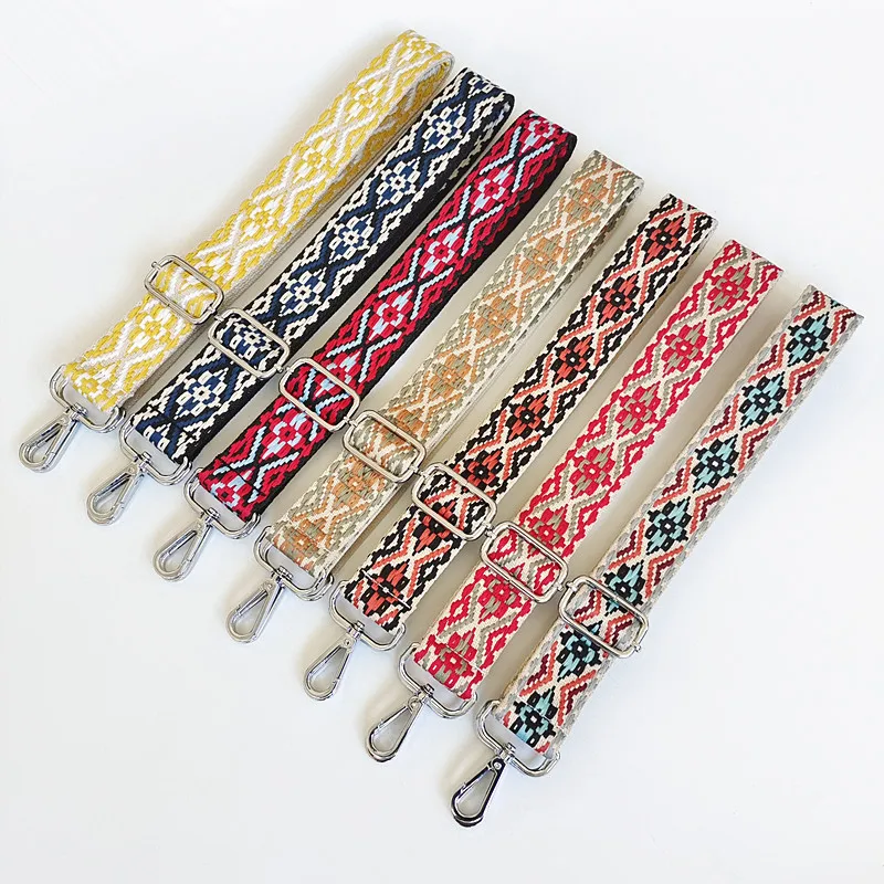 حقيبة حزام الملحقات حقيبة واسعة حزام الكتف قماش اللون الجاكار كتف واحد مائل تمتد تخفيض العبء حزام الظهر #2