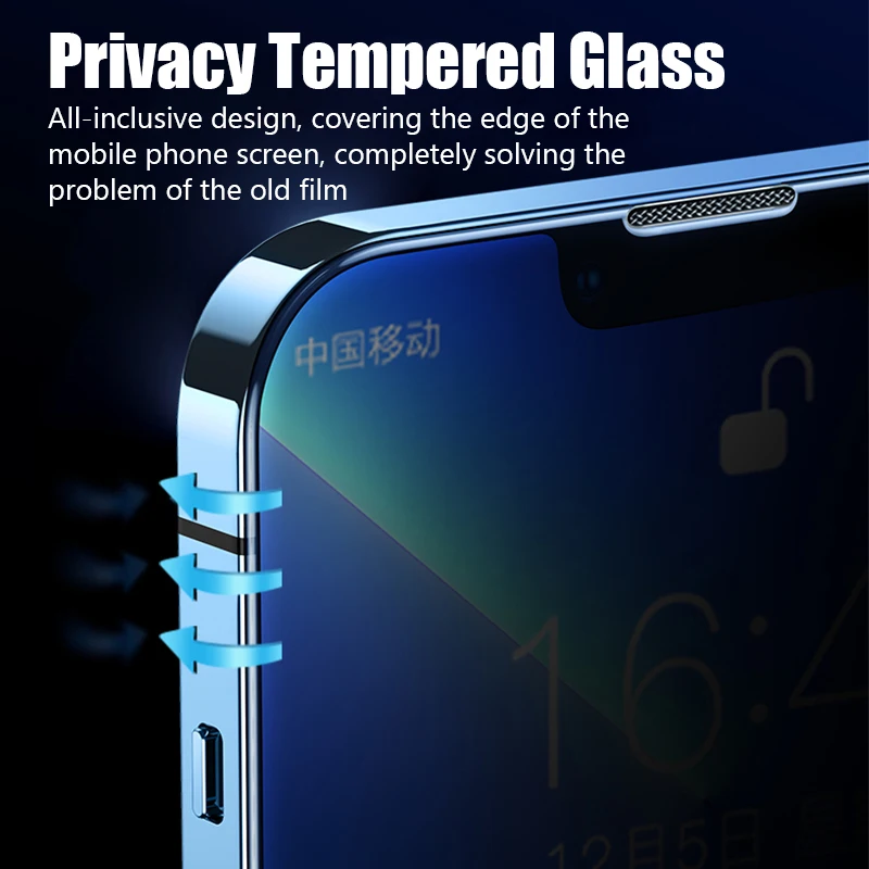3 قطعة زجاج مضاد للتجسس لهاتف آيفون 15 16 14 13 12 11 Pro Max Mini 16e SE 2022 2020 XR XS 14 Plus غطاء كامل واقي شاشة الخصوصية