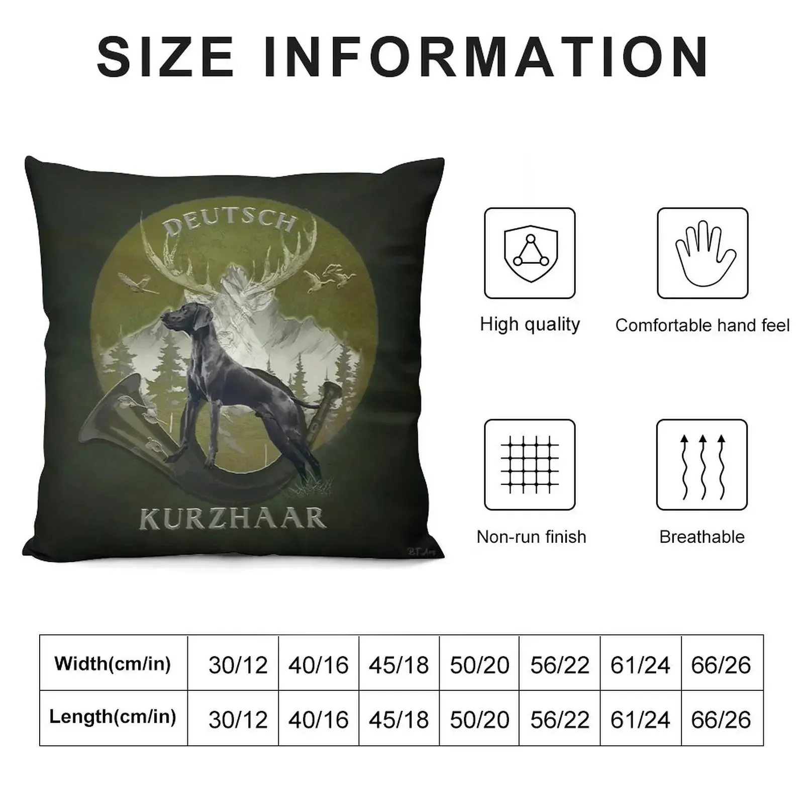 German Shorthaired Pointer , Hunting logo Throw Pillow christmas supplies anime girl pillow