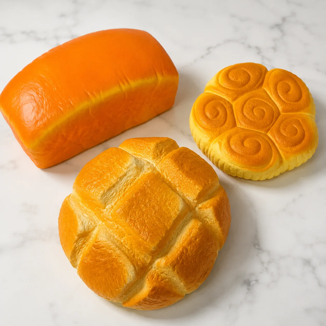 Artificial Pineapple Bread PU Toast Cake Bread Dessert Large Fake Food Striped Simulation Bread Window Display Home Decor