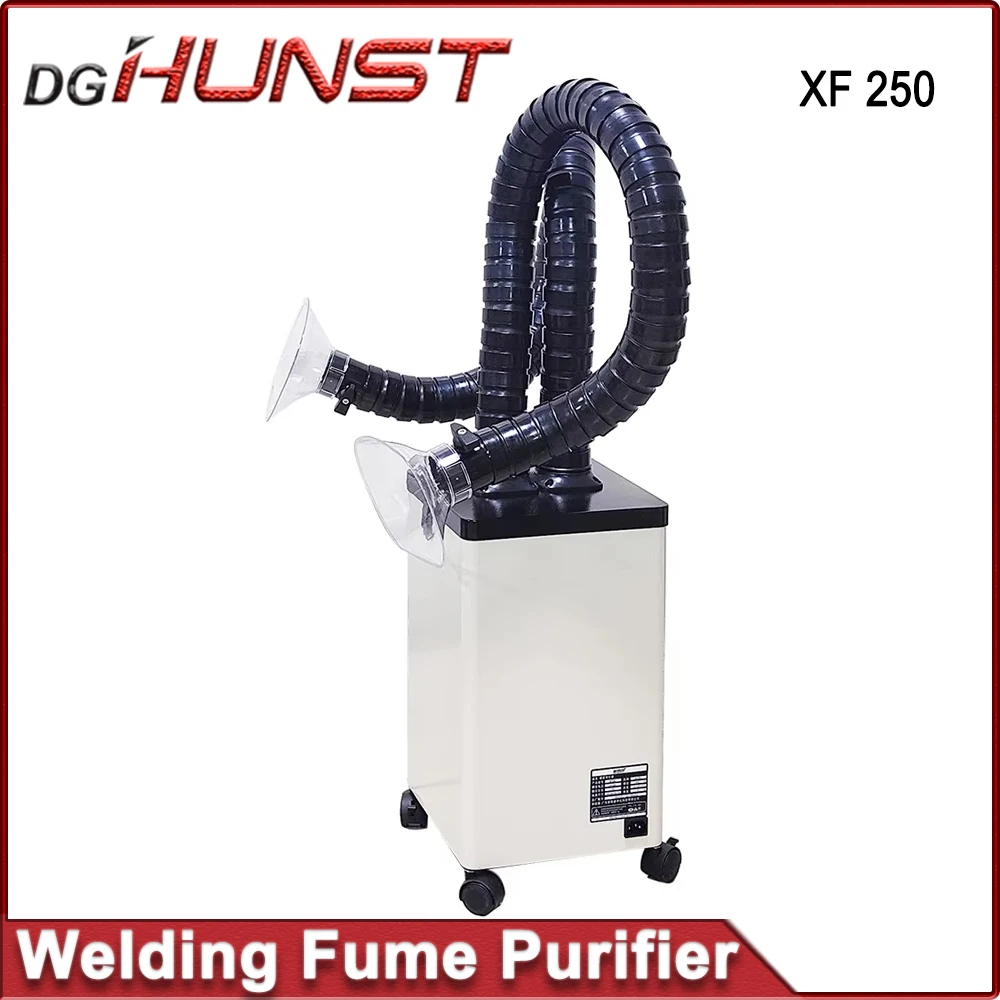 DGHUNST Smoke Exhaust XF250 Pure Air Purifier 3 Stage Filter Harmful Smoke Absorber for Welding Repair