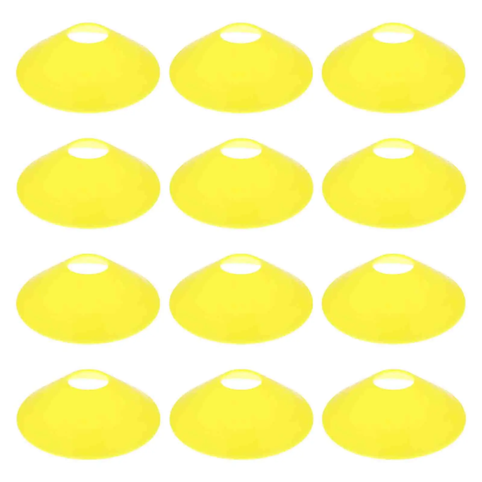 

12Pcs Soccer Training Disc Cones Heavy Duty Pe Multi Function Agility Markers for Football Practice Roller Skating Skateboarding