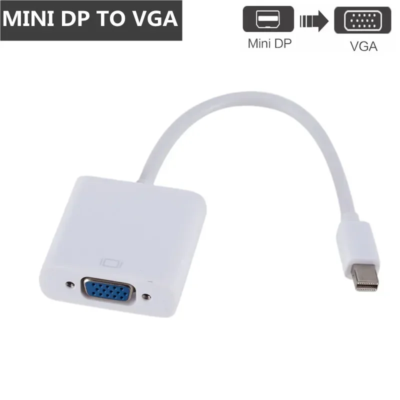 Mini Thunderbolt to VGA Converter 1080p Mini DisplayPort Display Port Mini DP to VGA Cable Adapter For HDTV For MacBook Air Pro