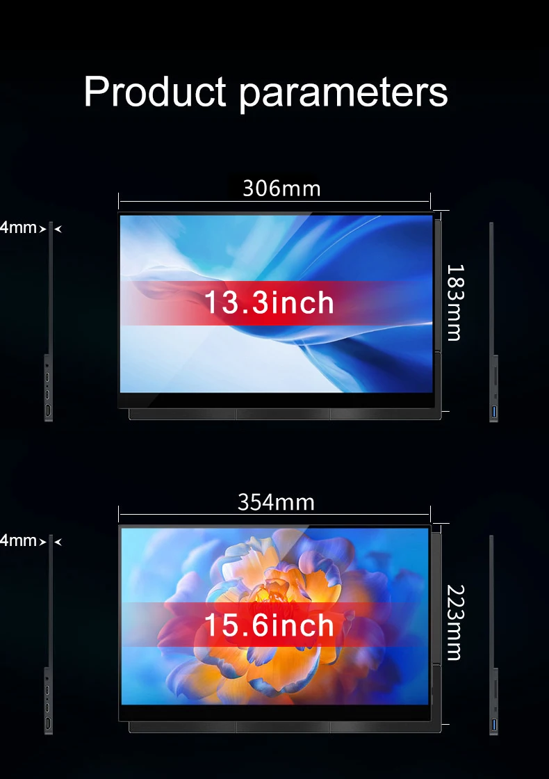 15,6 Zoll 4K OLED Tragbarer Monitor 550Nit USB-C HDMI-kompatibler externer Gaming-Monitor für Xbox Switch Laptop MacBook Phone – Detail 19